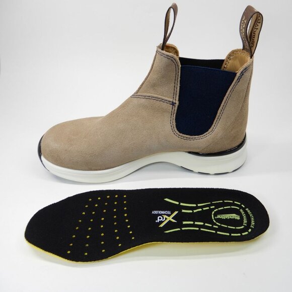 Blundstone 2146 Sneaker Chelsea Ankle Boots US 8 Suede Sand Beige Navy Comfy NEW - Picture 10 of 13